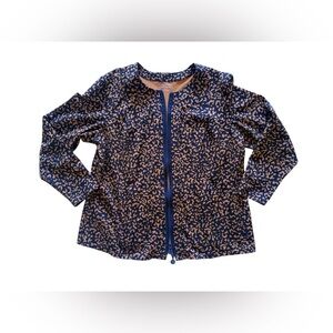 Linea Leisure by Louis Dell’Olio size Xl front zip Chetah  print jacket